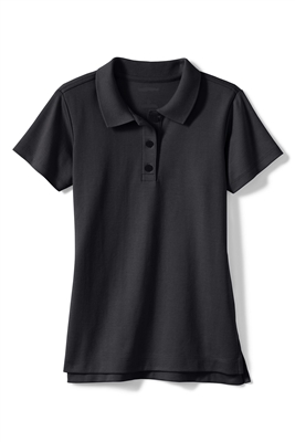 Wholesale Girls Short Sleeve School Uniform Polo Shirt Black