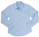 Wholesale Boys Long Sleeve Dress Shirt School Uniform in Blue