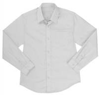 Wholesale Boys Long Sleeve Dress Shirt School Uniform in White