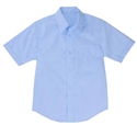 Boys Short Sleeve Dress Shirt School Uniform in Blue