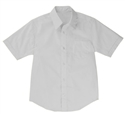 Boys Short Sleeve Dress Shirt School Uniform in White