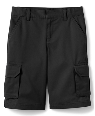 24 Pieces Wholesale Boys School Uniform Cargo Shorts in Black