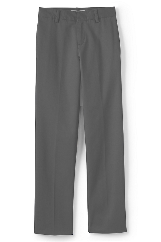 Wholesale Boys School Uniform Flat Front Pants in Grey by Size