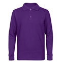 Wholesale Boys Long Sleeve School Uniform Polo Shirt Grape Purple