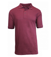 Wholesale Boys Short Sleeve School Uniform Polo Shirt Burgundy