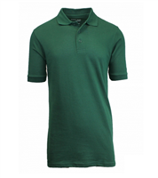 Wholesale Boys Short Sleeve School Uniform Polo Shirt Hunter Green