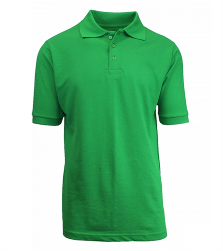 Wholesale Boys Short Sleeve School Uniform Polo Shirt Kelly Green