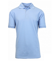 Wholesale Boys Short Sleeve School Uniform Polo Shirt Light Blue