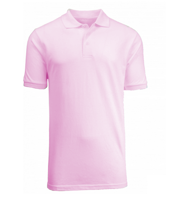 Wholesale Boys Short Sleeve School Uniform Polo Shirt Pink