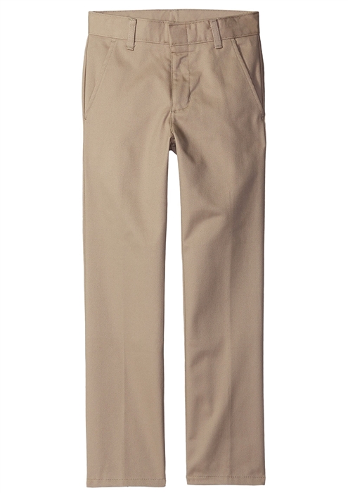 Wholesale Boys School Uniform Slim Fit Flat Front Pants with Double ...