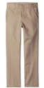 wholesale boys flat front Slim Fit school pants in khaki