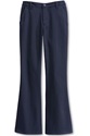 Wholesale Girl's School Uniform Stretch Straight Pants in Navy by Size