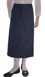 Wholesale Girl's School Uniform Long Skirt in Navy Blue