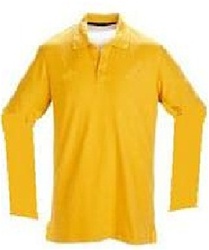 Wholesale Girls Long Sleeve School Uniform Polo Shirt Gold