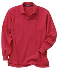 Wholesale Girls Long Sleeve School Uniform Polo Shirt Red