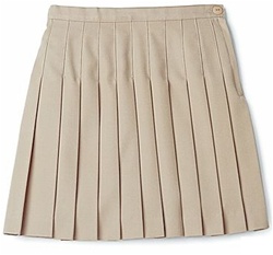 Wholesale Girl's School Uniform Pleated Skirt in Khaki