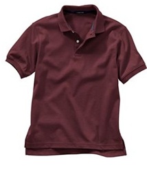 Wholesale Girls Short Sleeve School Uniform Polo Shirt Burgundy