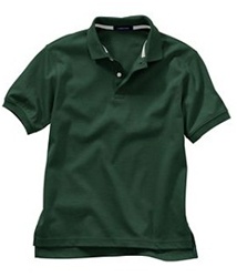 Wholesale Girls Short Sleeve School Uniform Polo Shirt Hunter Green
