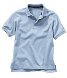 Wholesale Girls Short Sleeve School Uniform Polo Shirt Light Blue