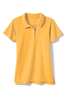 Wholesale Girls Short Sleeve Jersey Knit Polo in Gold