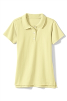 Wholesale Girls School Uniform Short Sleeve Jersey Knit Polo Shirt in Yellow