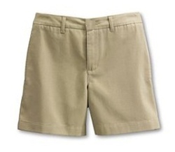 Wholesale Girl's School Uniform Shorts in Khaki by Case