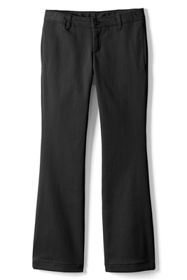 Wholesale Junior Girl's Stretch Straight Leg School Uniform Pants in Black