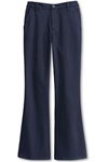Wholesale Junior Girl's Straight Leg Bottom School Uniform Pants in Navy Blue