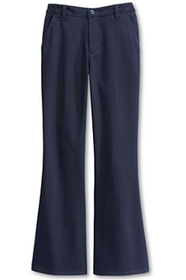 Wholesale Junior Girl's Stretch Straight Leg School Uniform Pants in Navy