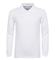 Wholesale Childrens Long Sleeve School Uniform Polo Shirt White