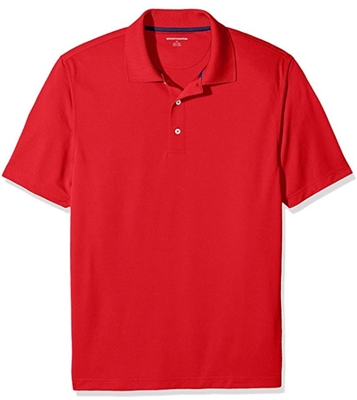 Wholesale Men's Dri Fit Performance Short Sleeve School Uniform Polo Shirt Red