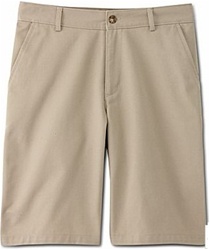wholesale mens Flat Front school shorts khaki by size