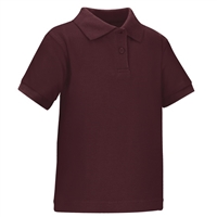 Wholesale Toddler Short Sleeve School Uniform Polo Shirt Burgundy