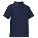 Wholesale Toddler Short Sleeve School Uniform Polo Shirt Navy Blue by size