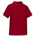 Wholesale Toddler Short Sleeve School Uniform Polo Shirt Red by size